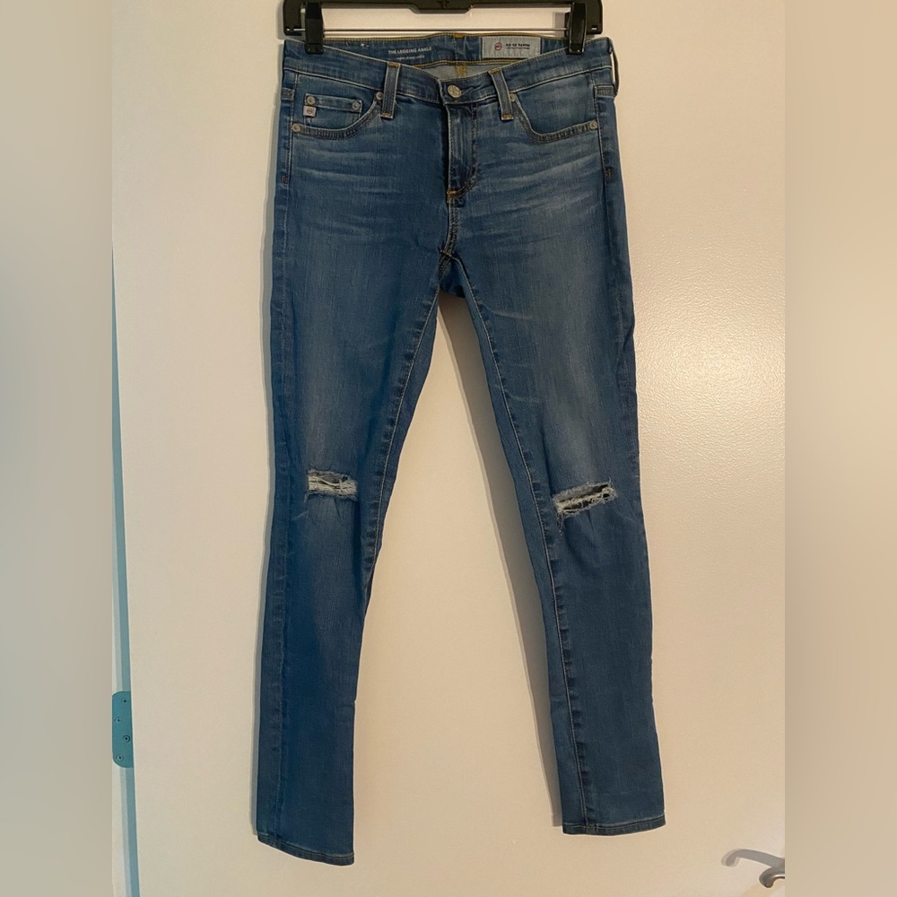 AG The Legging Ankle Super Skinny Ripped Jeans 26R